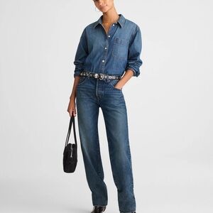 Madewell The Dean Easy Straight Jean Greendale Wash